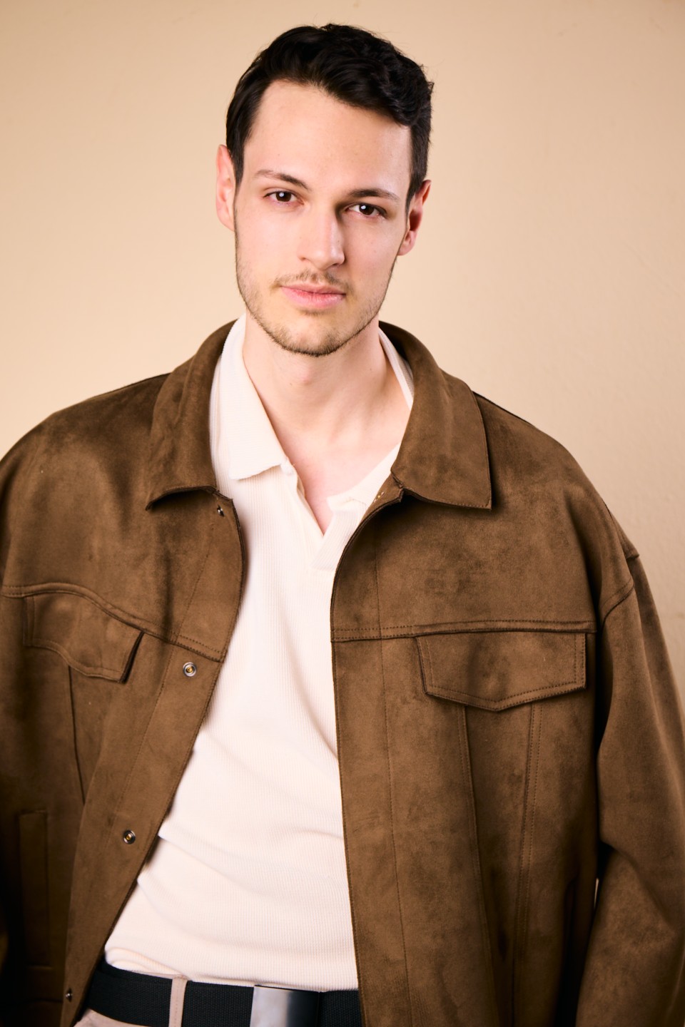 Philippe Boka — three quarter portrait in suede jacket